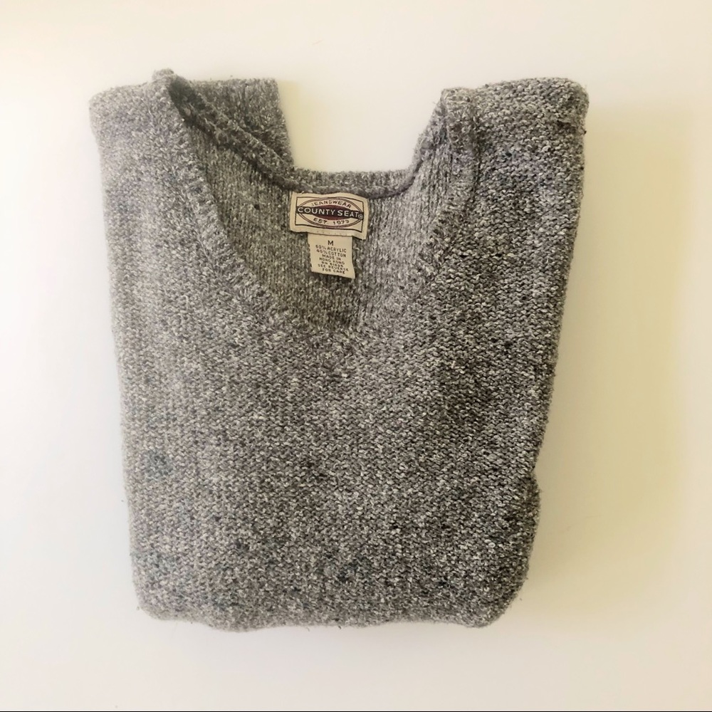 Sz M Gray Pullover Sweater